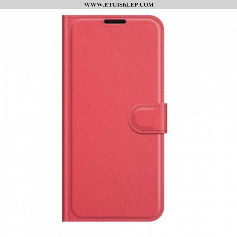 Etui Folio do Huawei P50 Pro Klasyczny Styl Skóry Liczi